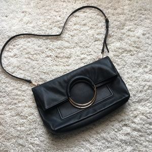LC Lauren Conrad black faux leather purse / clutch